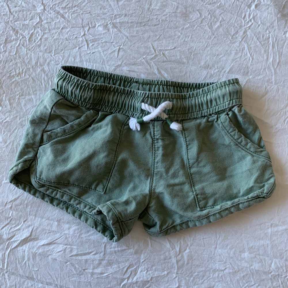 Girls green shorts